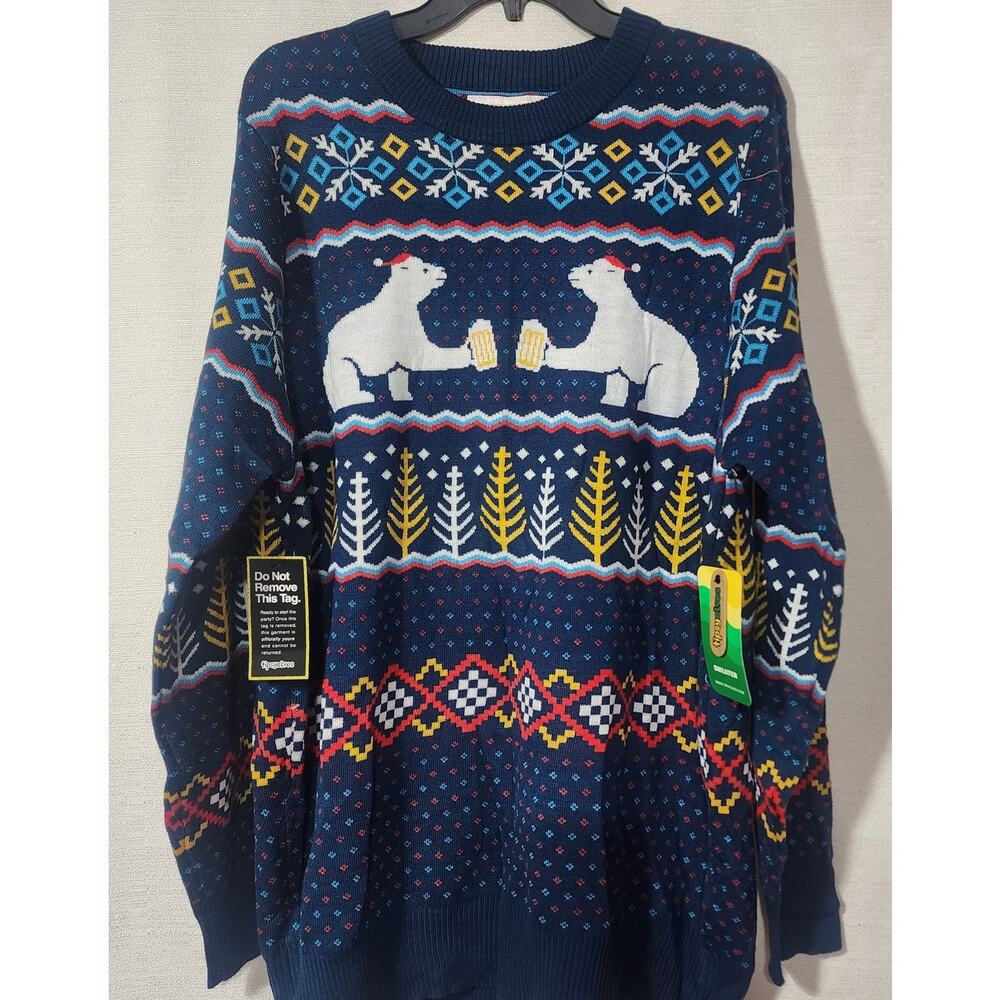 Polar bear Party sweater by tipsy elves men's XXL
